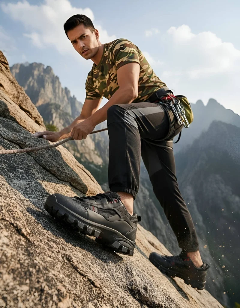 Bacca Bucci Black FOREST Low-Top Hiking Boots for Men | Best Price UAE